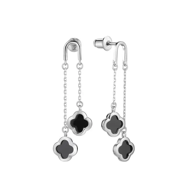 Серьги подвесные из серебра