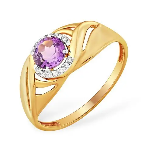 Кольцо декоративное из красного золота