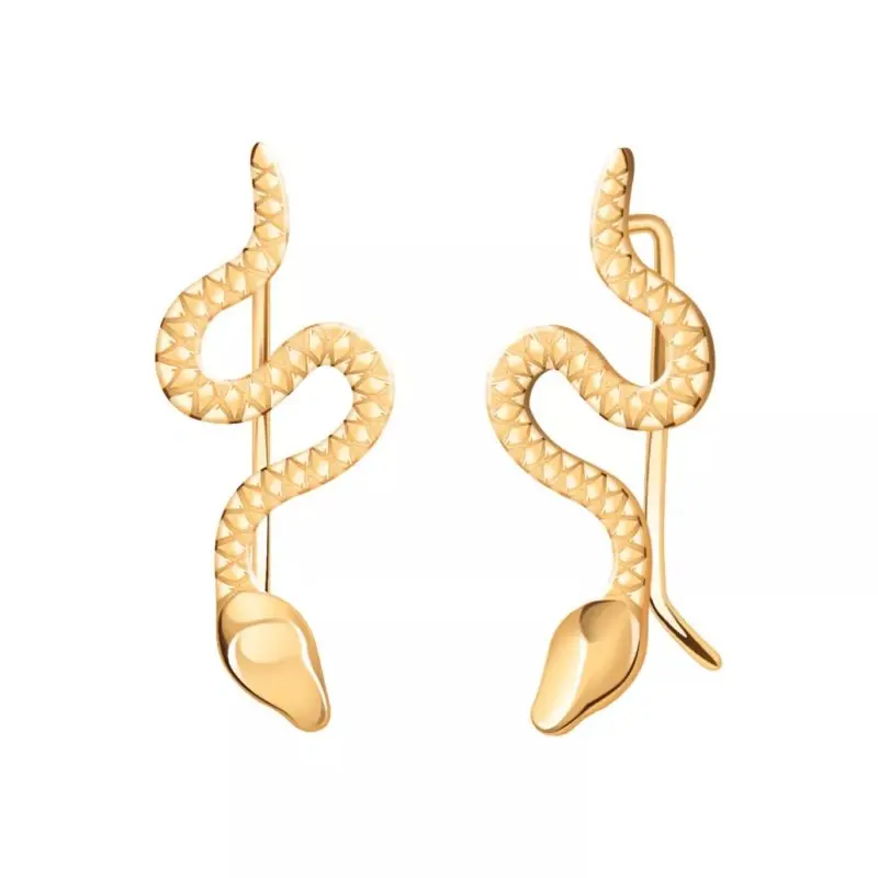 Серьги зажимы из красного золота