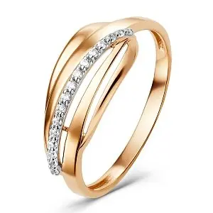 Кольцо декоративное из красного золота