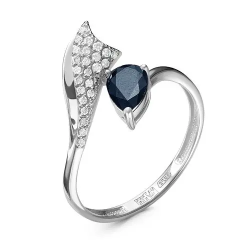 Кольцо декоративное из белого золота