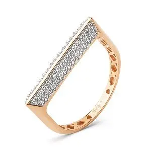 Кольцо декоративное из красного золота