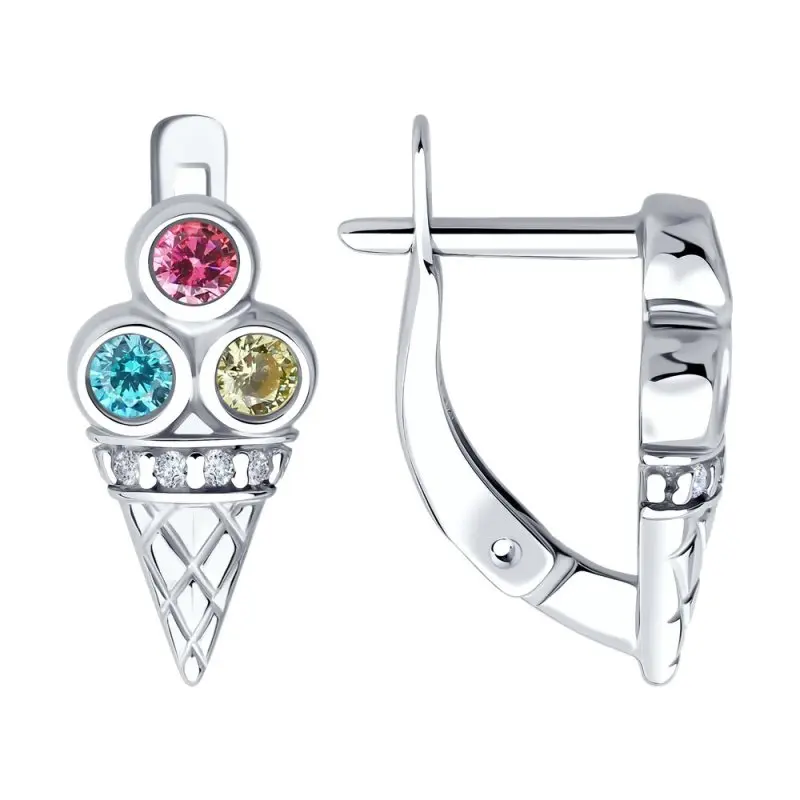 Серьги детские из серебра