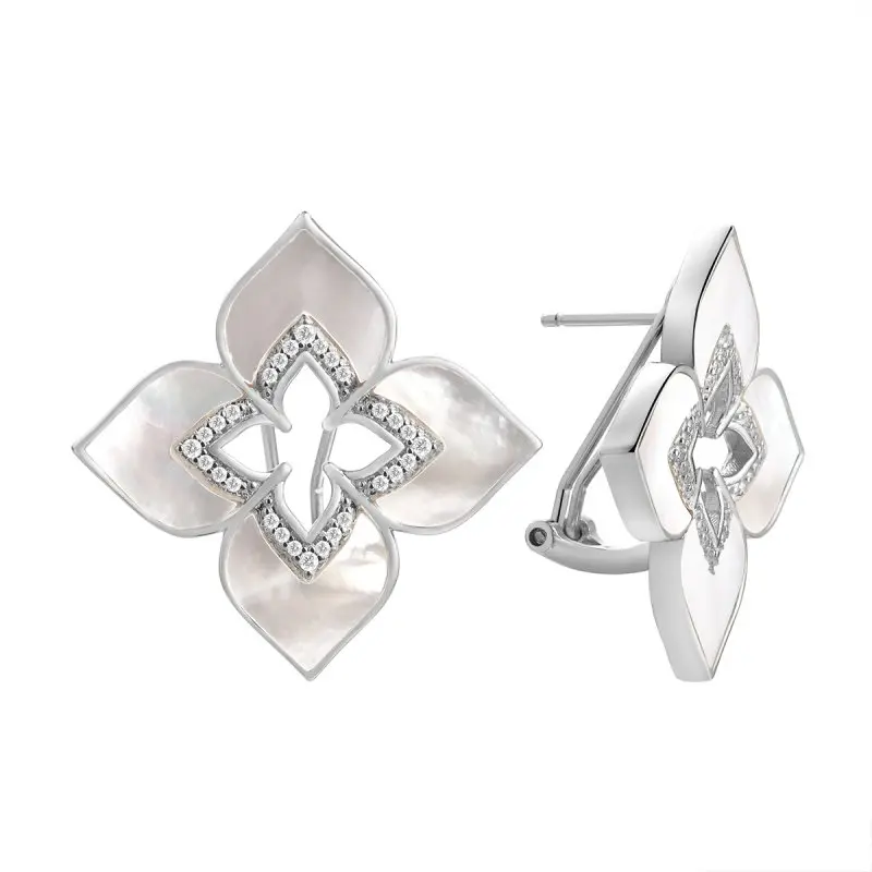 Серьги с английским замком из серебра