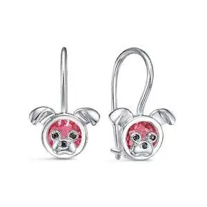 Серьги детские из серебра вид 1