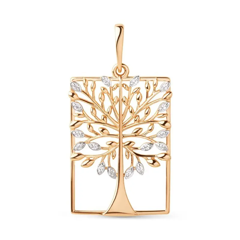 Подвеска декоративная из красного золота