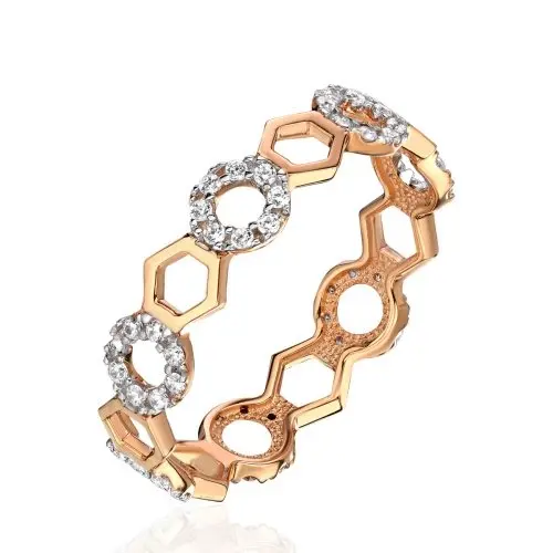 Кольцо декоративное из красного золота