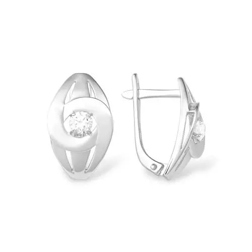 Серьги с английским замком из серебра
