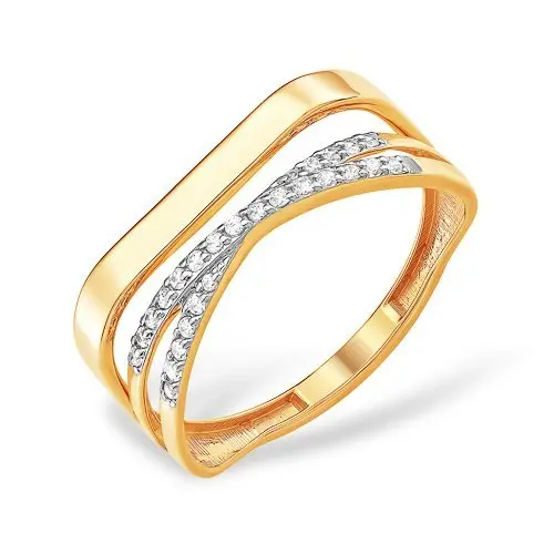 Кольцо декоративное из красного золота