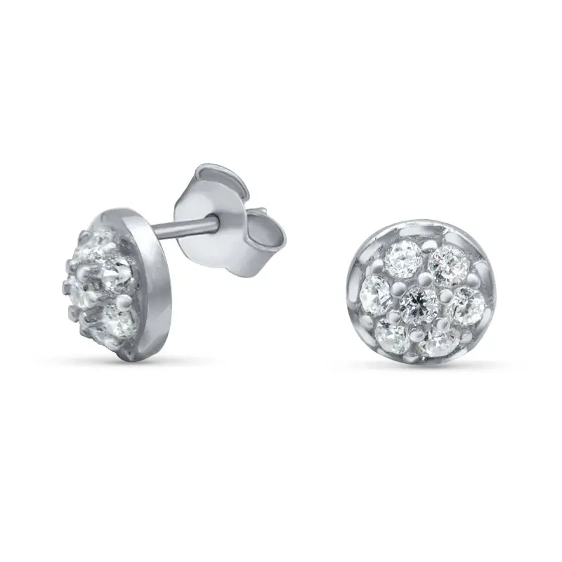 Серьги пуссеты из серебра