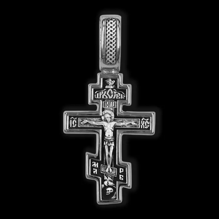 Подвеска крест из серебра