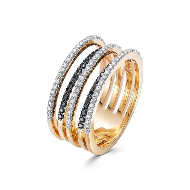 Кольцо декоративное из красного золота