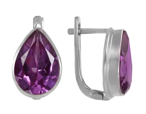 Серьги с английским замком из серебра