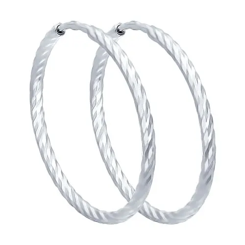 Серьги конго из серебра