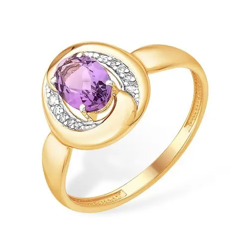 Кольцо декоративное из красного золота