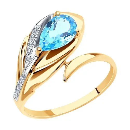 Кольцо декоративное из красного золота