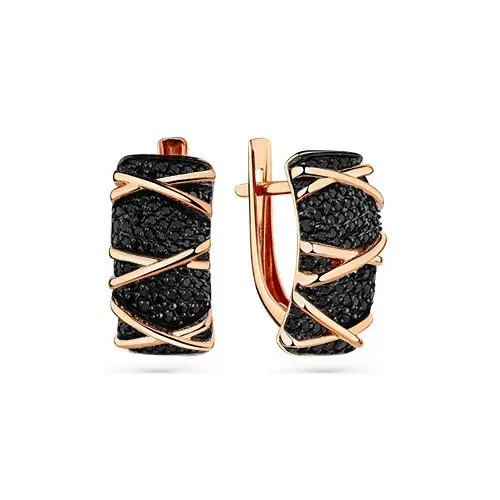 Серьги с английским замком из красного золота