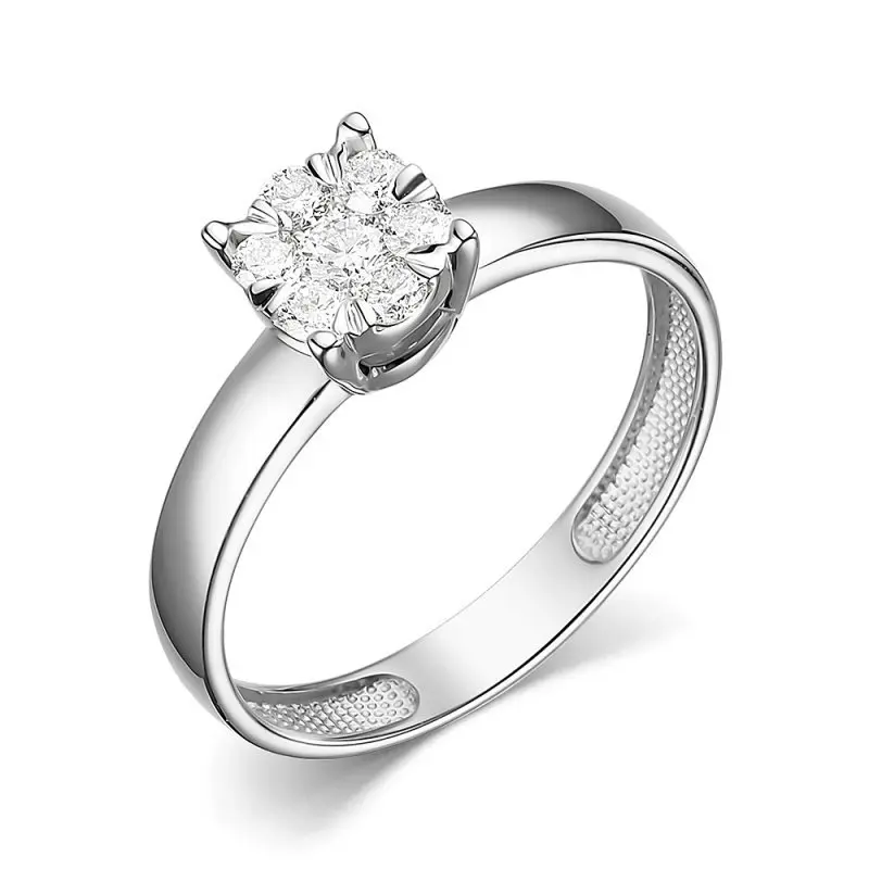 Кольцо декоративное из белого золота