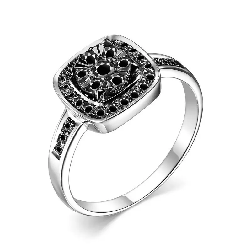 Кольцо декоративное из белого золота