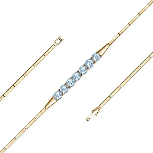 Браслет декоративный из красного золота