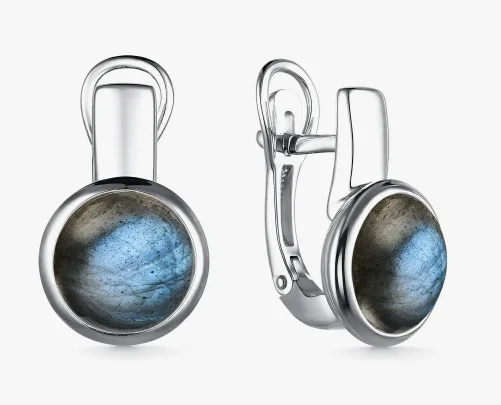 Серьги с английским замком из серебра