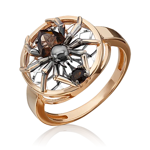 Кольцо декоративное из комбинированного золота