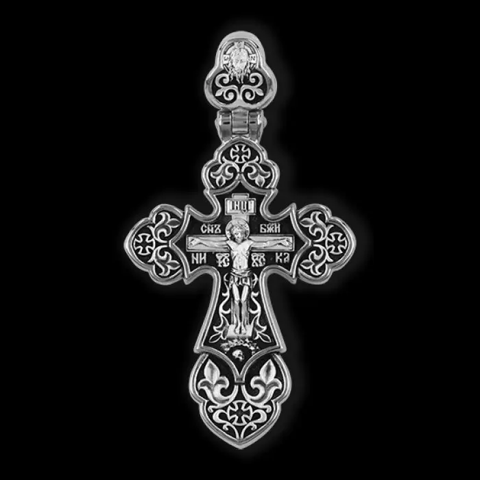 Подвеска крест из серебра
