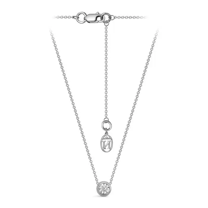 Цепь колье из белого золота