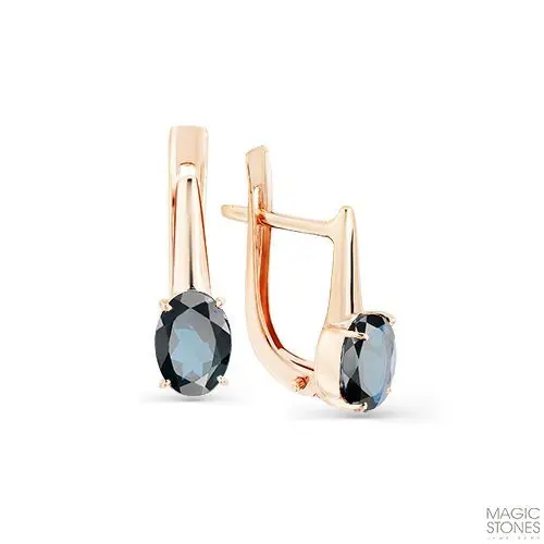 Серьги с английским замком из красного золота