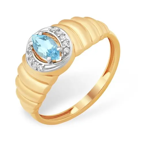 Кольцо декоративное из красного золота