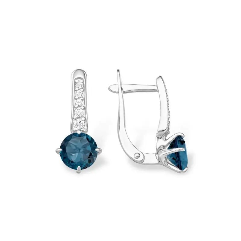 Серьги с английским замком из серебра