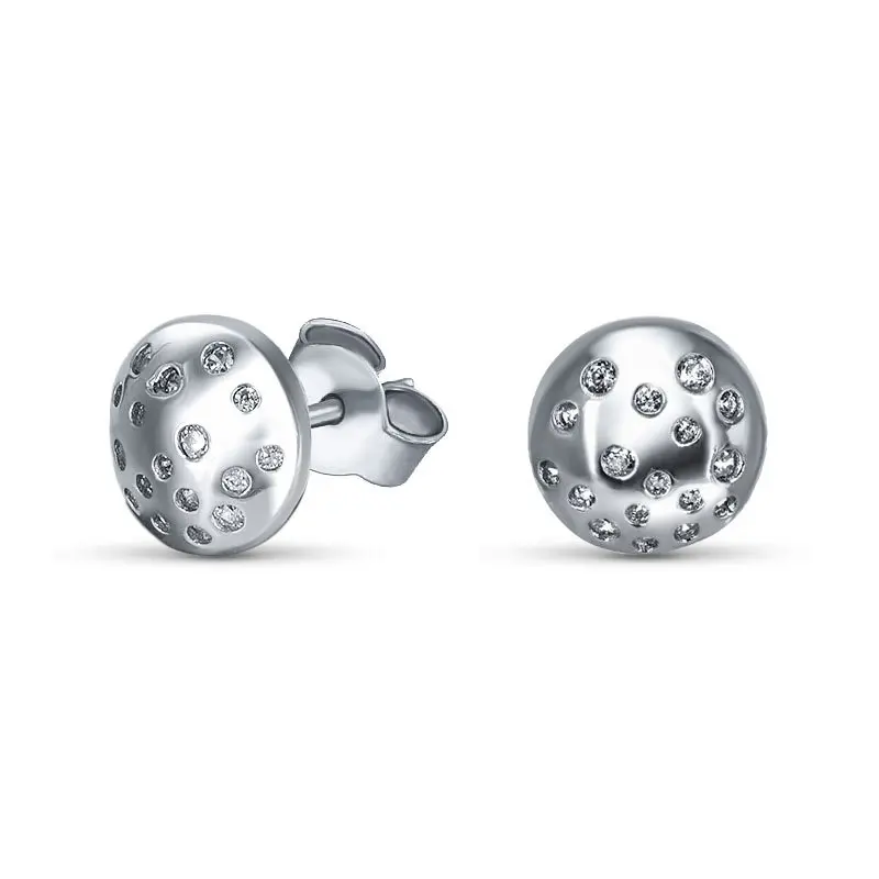 Серьги пуссеты из серебра