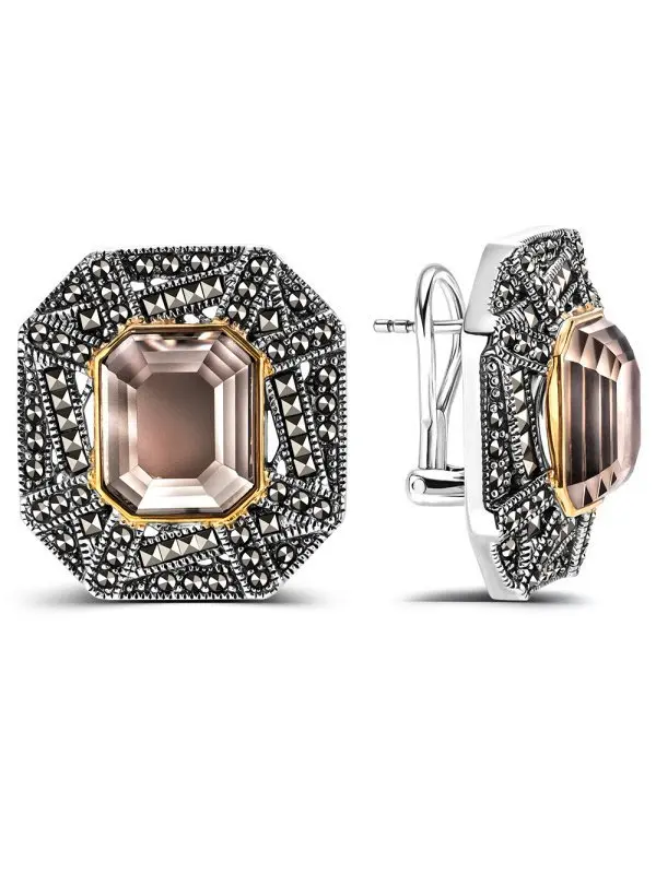 Серьги с английским замком из серебра