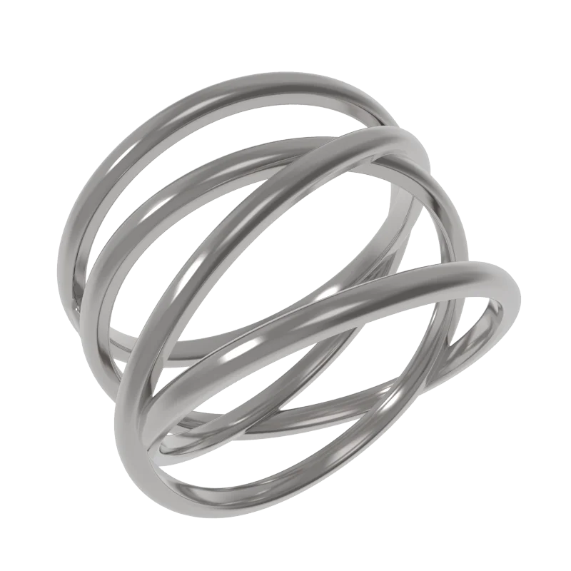 Кольцо декоративное из серебра