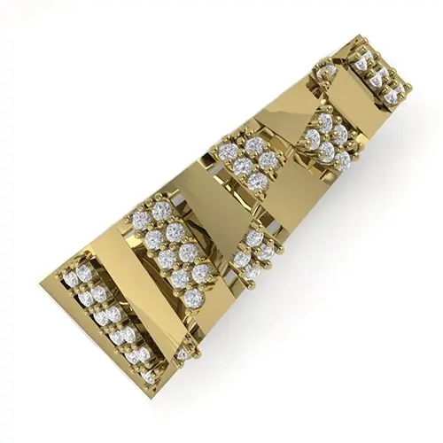 Кольцо декоративное из красного золота