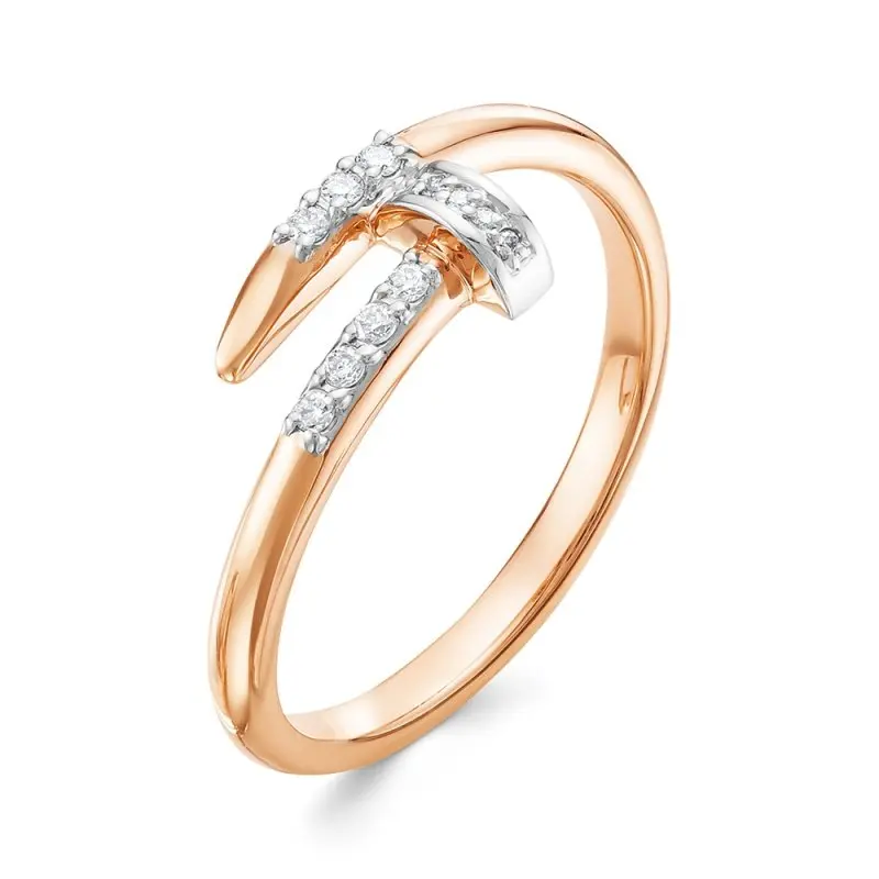 Кольцо декоративное из красного золота