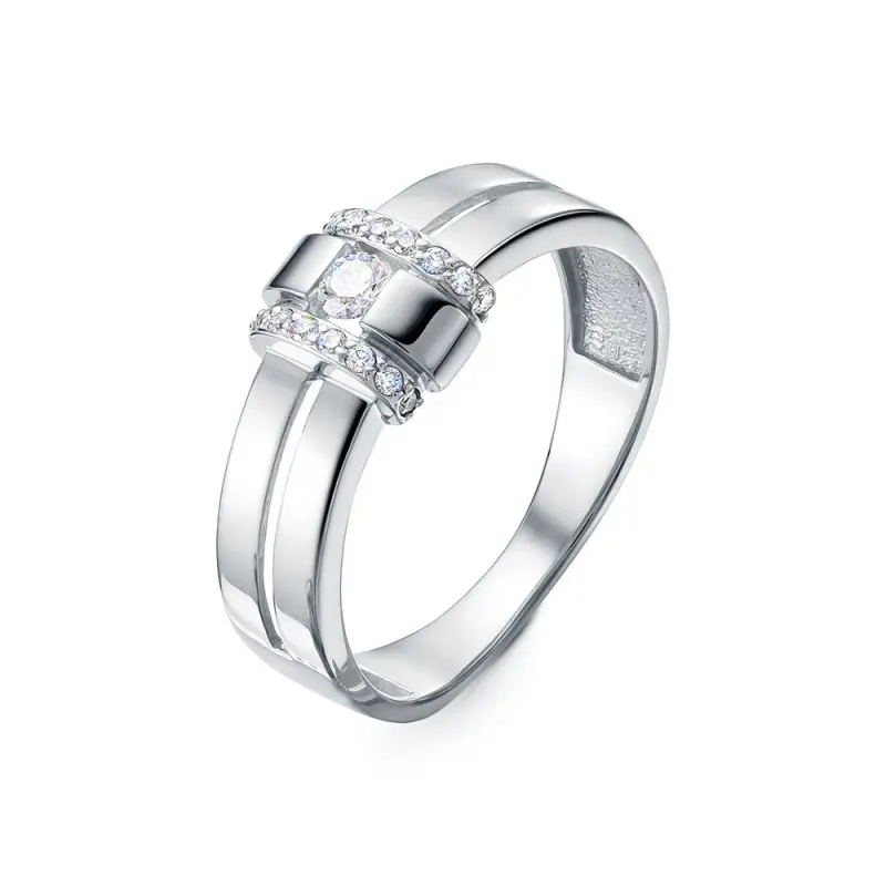 Кольцо декоративное из белого золота