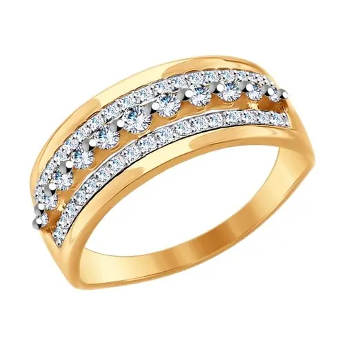 Кольцо декоративное из красного золота