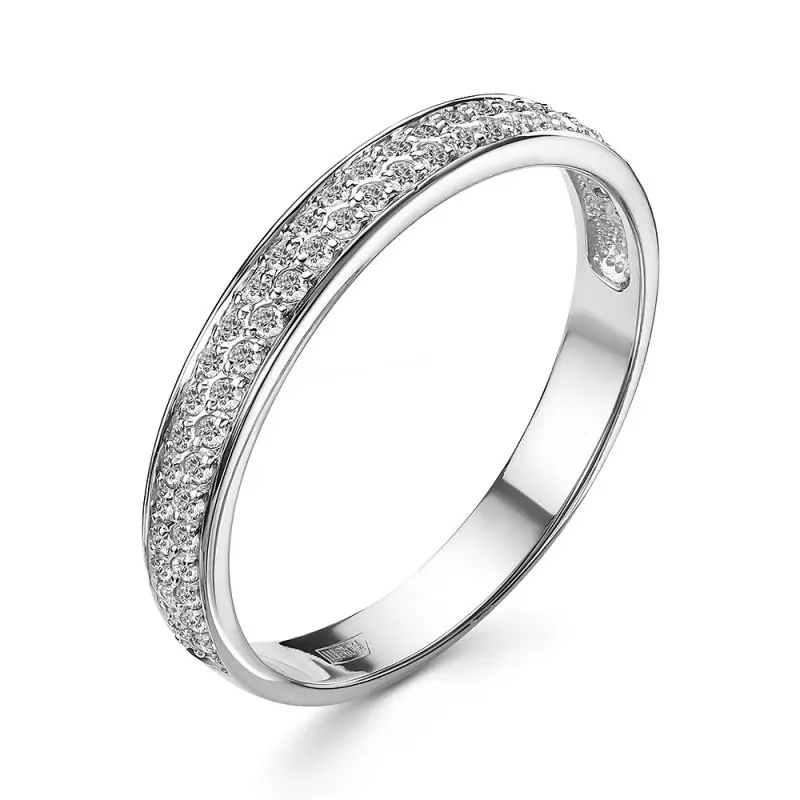 Кольцо декоративное из белого золота