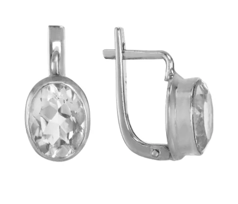 Серьги с английским замком из серебра