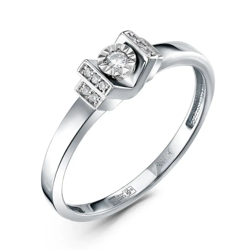 Кольцо декоративное из белого золота