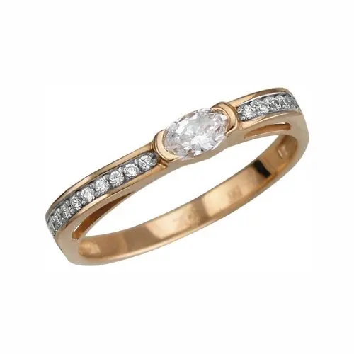 Кольцо декоративное из красного золота