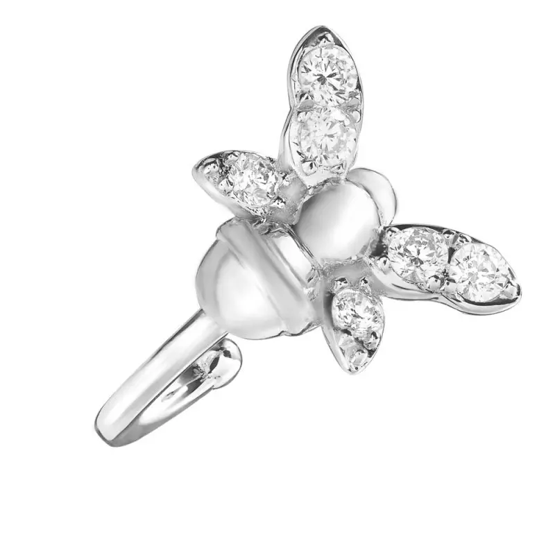 Серьги каффы из серебра