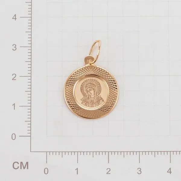 Подвеска икона из красного золота