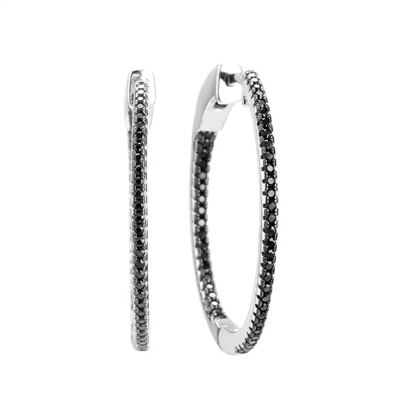Серьги конго из серебра