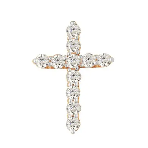 Подвеска декоративный крест из красного золота