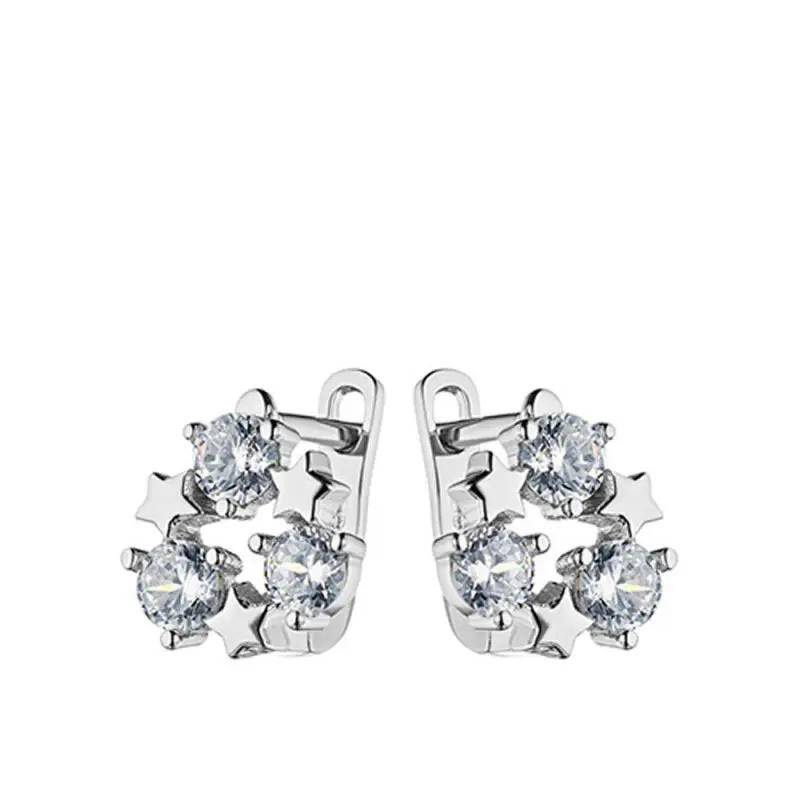Серьги с английским замком из серебра