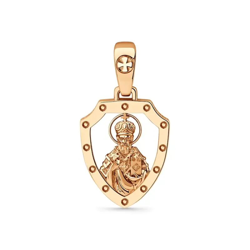 Подвеска икона из красного золота