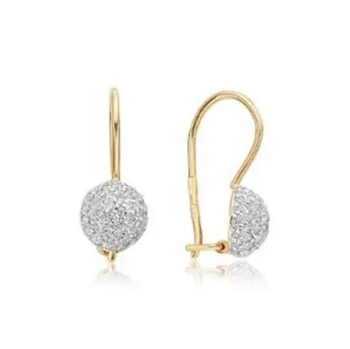 Серьги петельки из красного золота