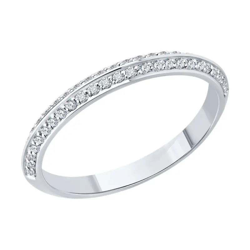 Кольцо декоративное из белого золота